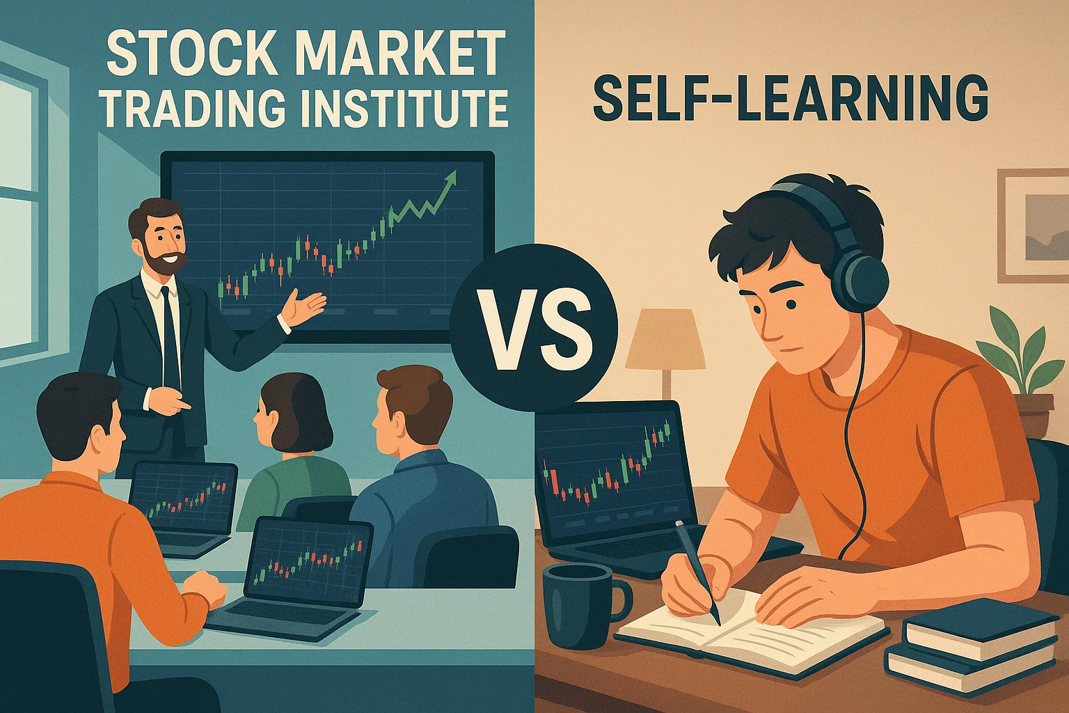 stock market institute vs self learning